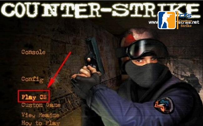 Truy cập vào menu “play CS”.
