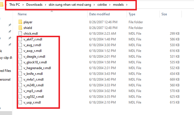 Truy cập theo đường dẫn để sao chep file mod