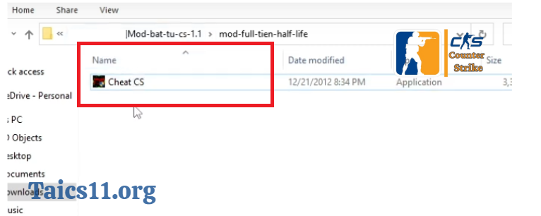 Mở file mod vàng đã giải nén ở trên