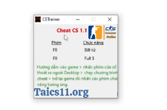 Hộp thông báo khởi động bản mod thành công