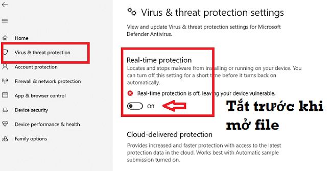 Tắt tính năng quét tự động trên máy tính