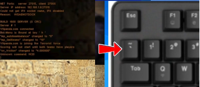 Mở bảng điều khiển trong game