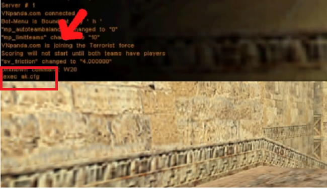 Chạy file mod bằng lệnh "exec ak.cfg"