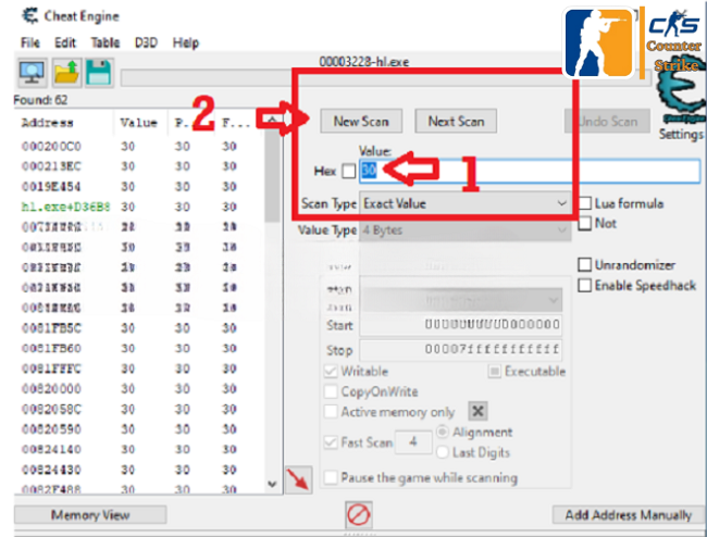 Nhập số lượng đạn ban đầu là 30