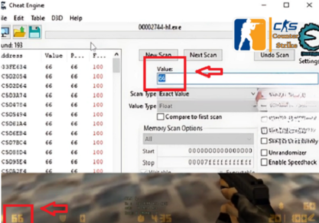 Nhập lượng máu còn lại và nhấn "Next Scan"