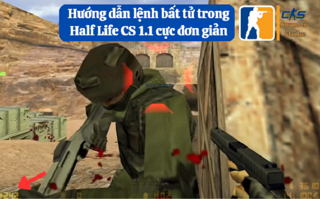 Hướng dẫn lệnh bất tử trong Half Life CS 1.1 cực đơn giản