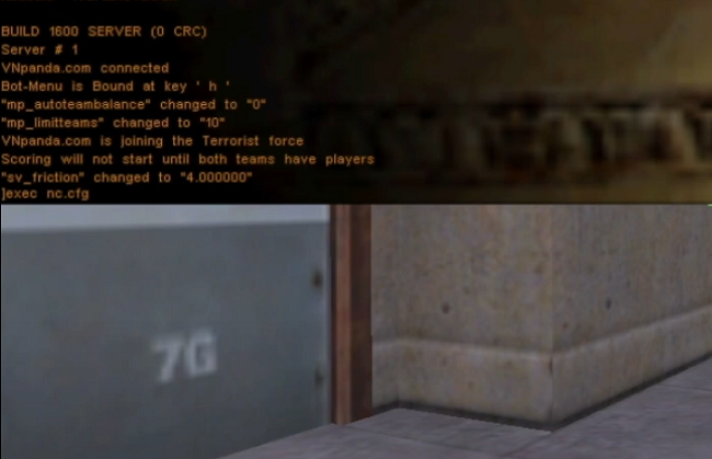 Nhập lệnh nhảy cao vào bảng điều khiển